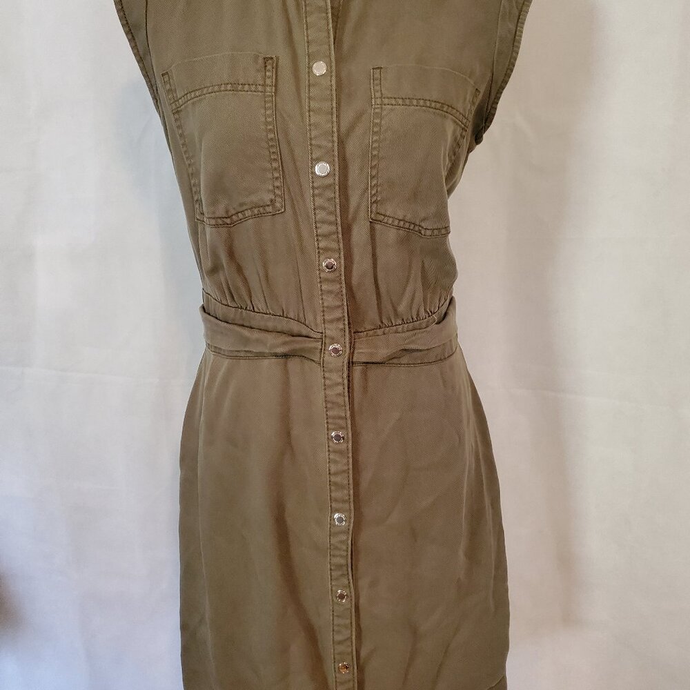 White House Black Market Sleevless Olive Dress - Size 8